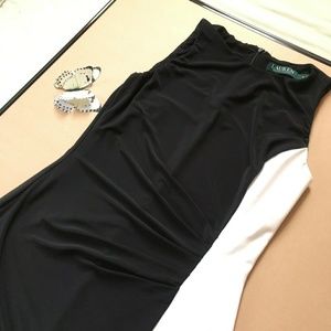 Ralph Lauren Black Dress w/ White Colorblock